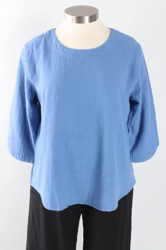 3/4 Sleeve Pullover - French Blue