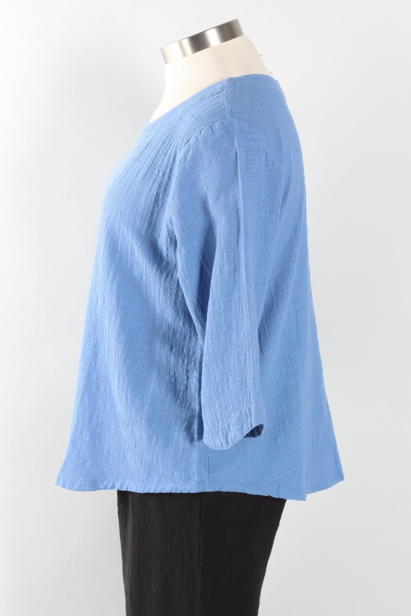 3/4 Sleeve Pullover - French Blue