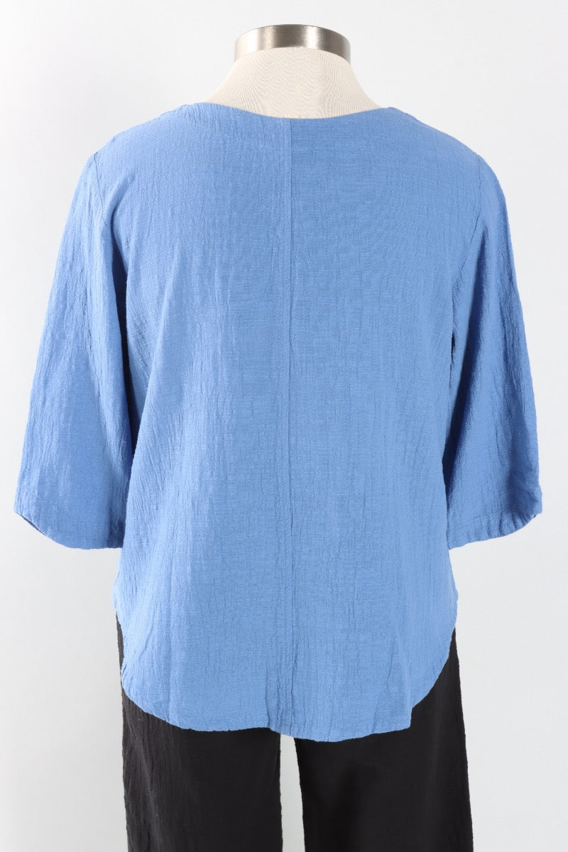 3/4 Sleeve Pullover - French Blue