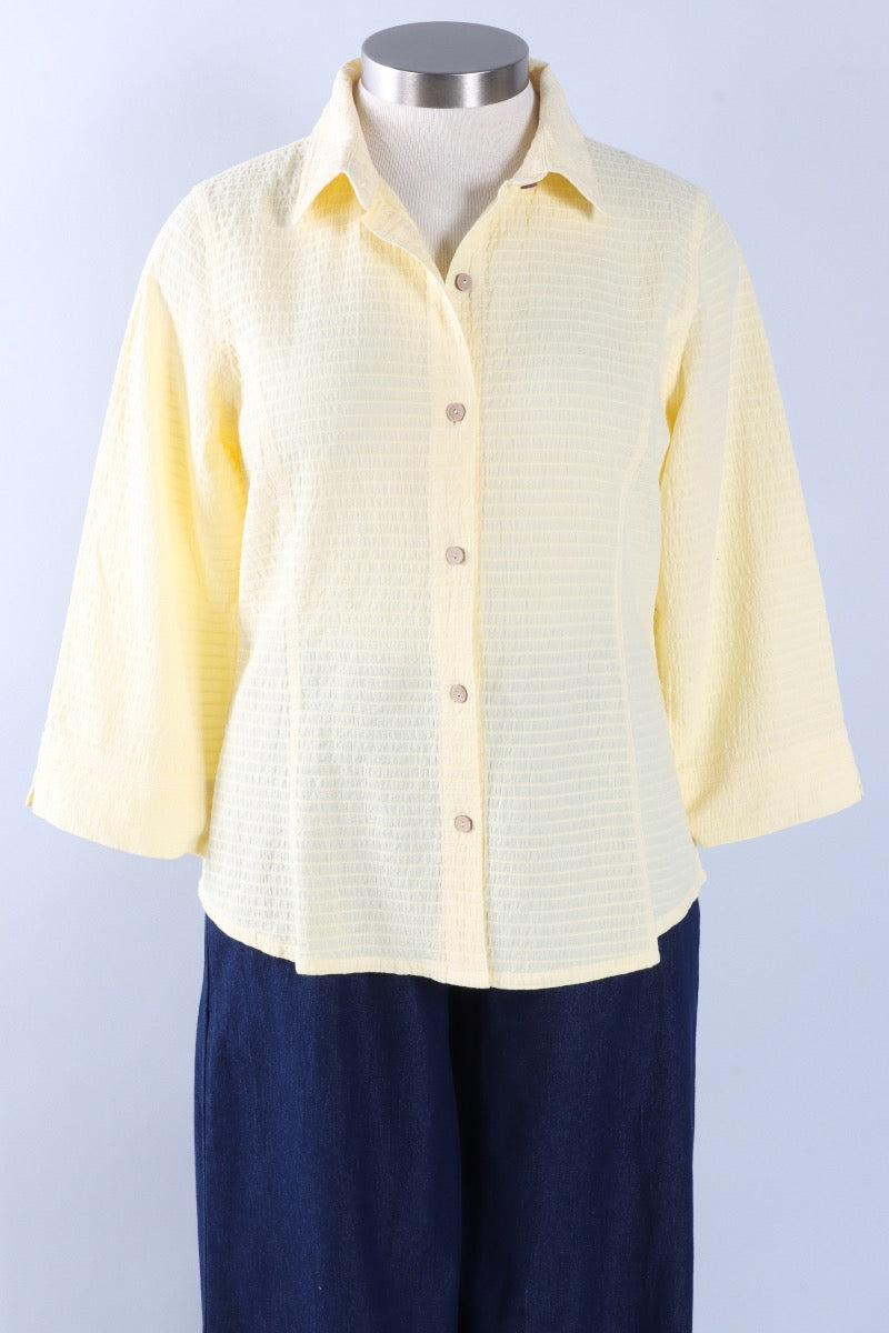 3/4 Sleeve Blouse - Yellow
