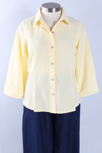 3/4 Sleeve Blouse - Yellow