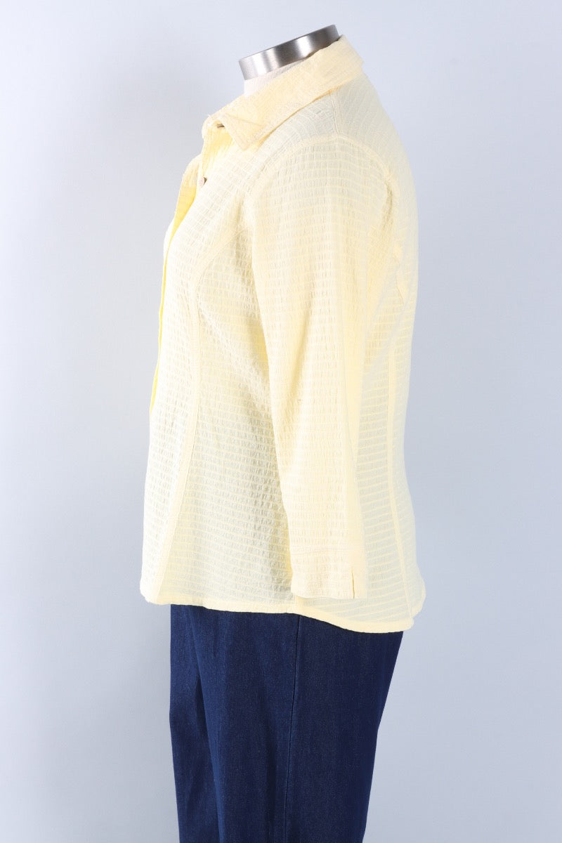 3/4 Sleeve Blouse - Yellow