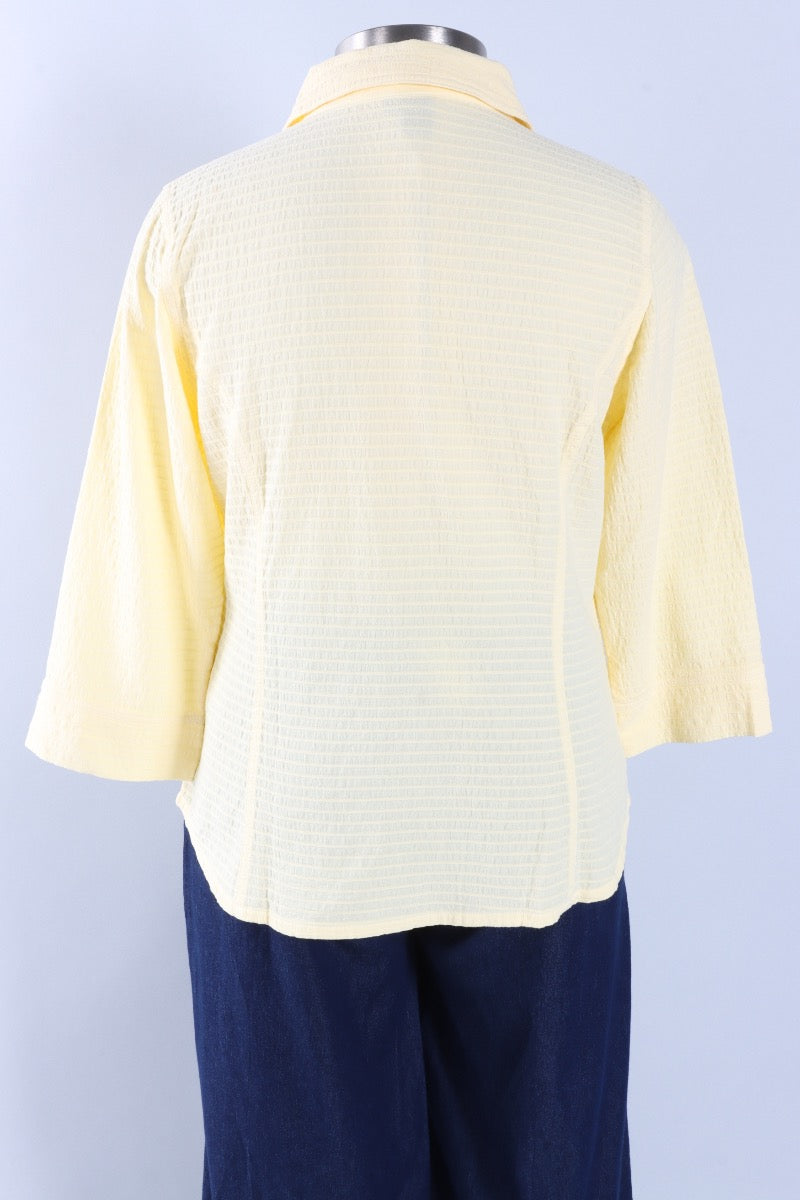 3/4 Sleeve Blouse - Yellow