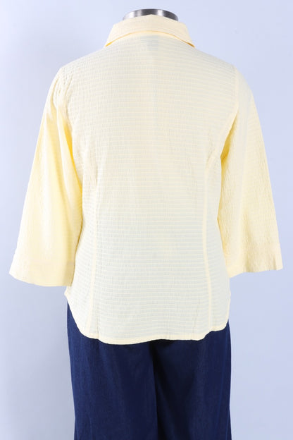 3/4 Sleeve Blouse - Yellow