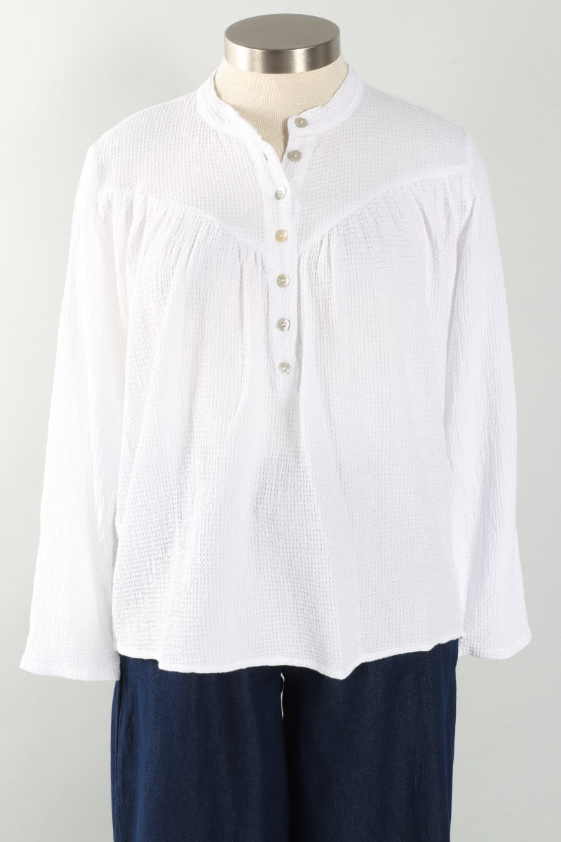 Shirring Pullover - White