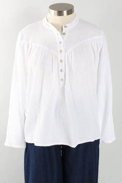Shirring Pullover - White