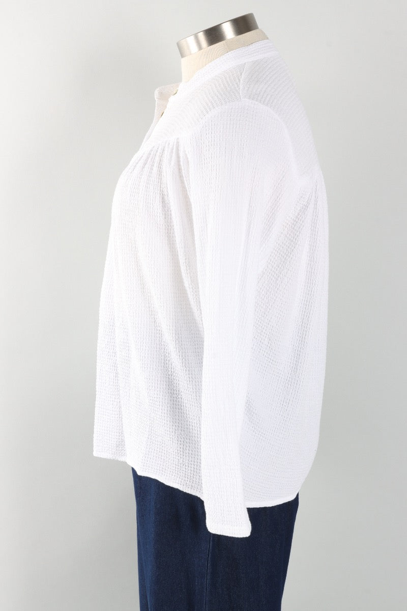 Shirring Pullover - White