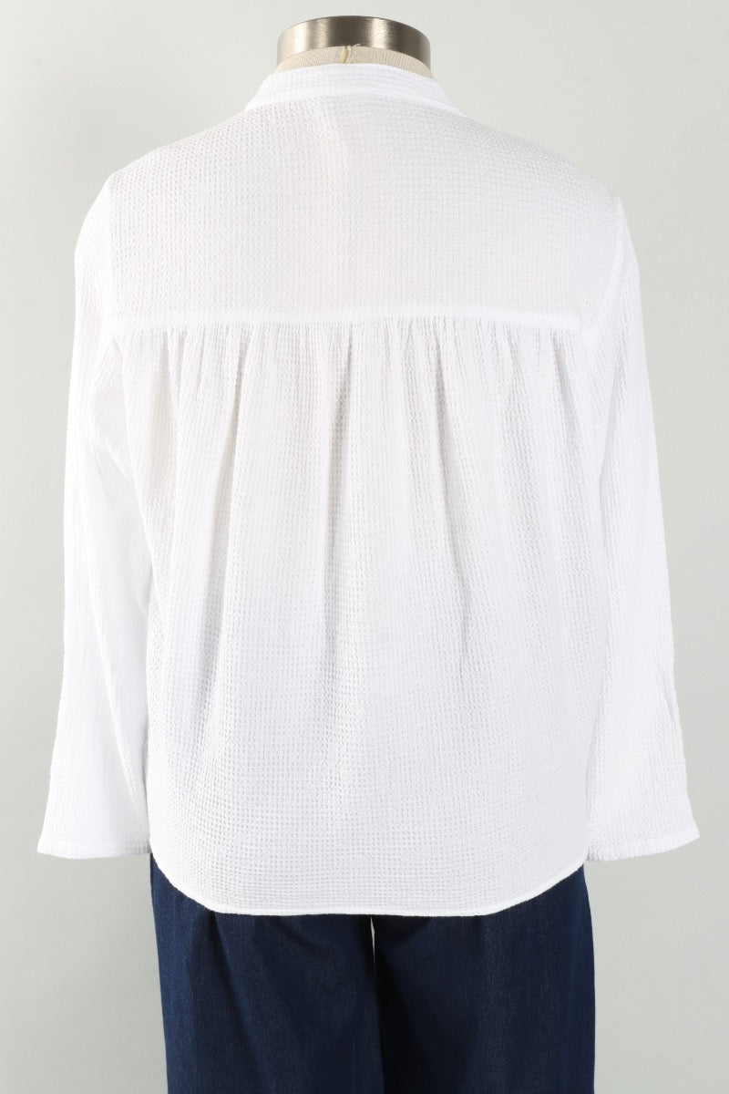 Shirring Pullover - White