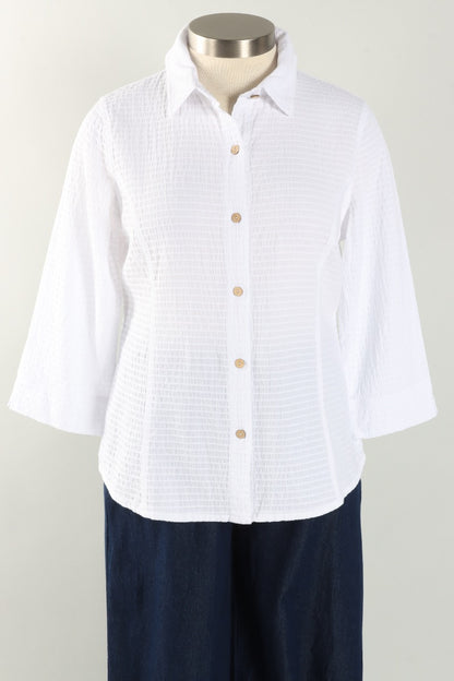 3/4 Sleeve Blouse - White