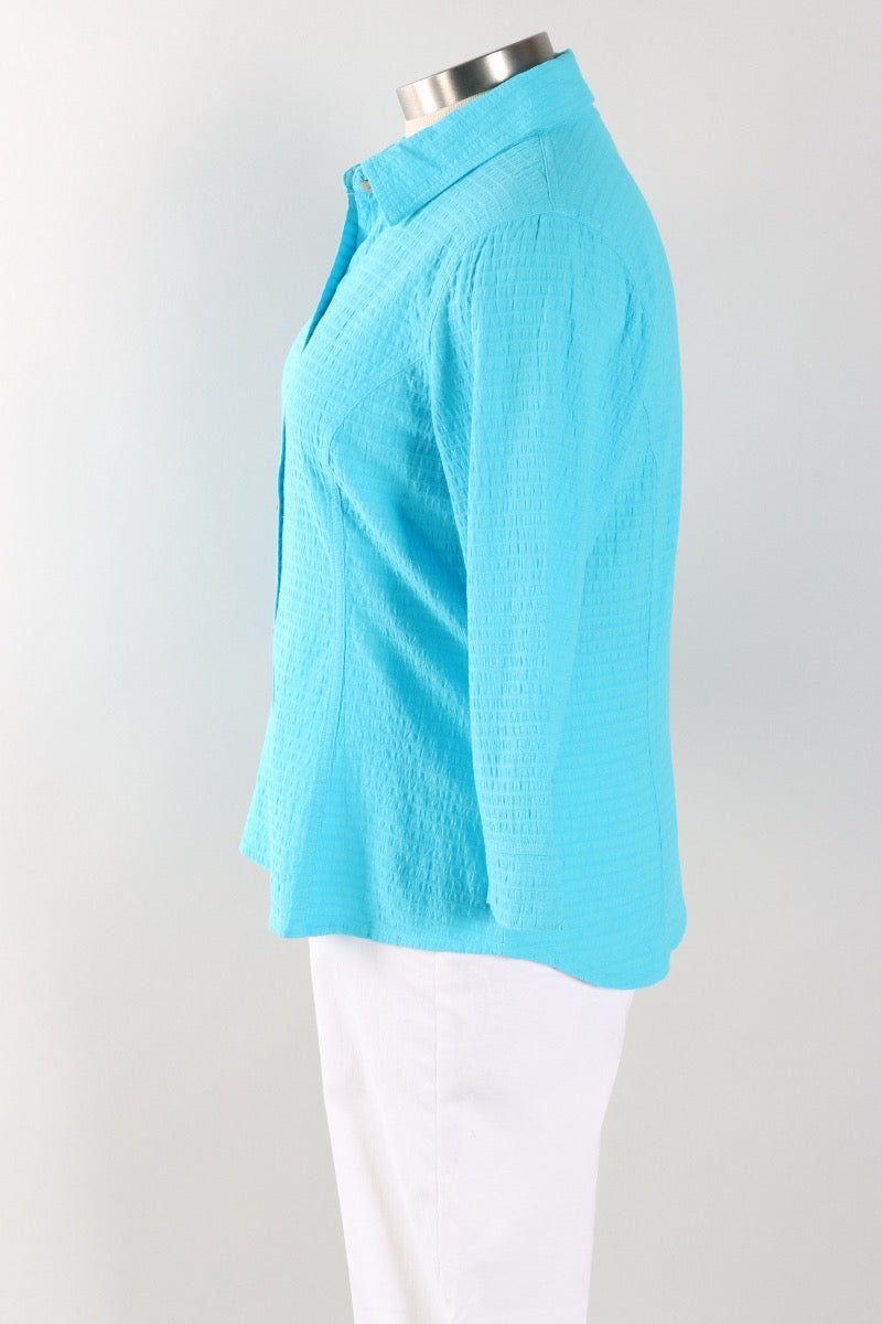 3/4 Sleeve Blouse - Turquoise
