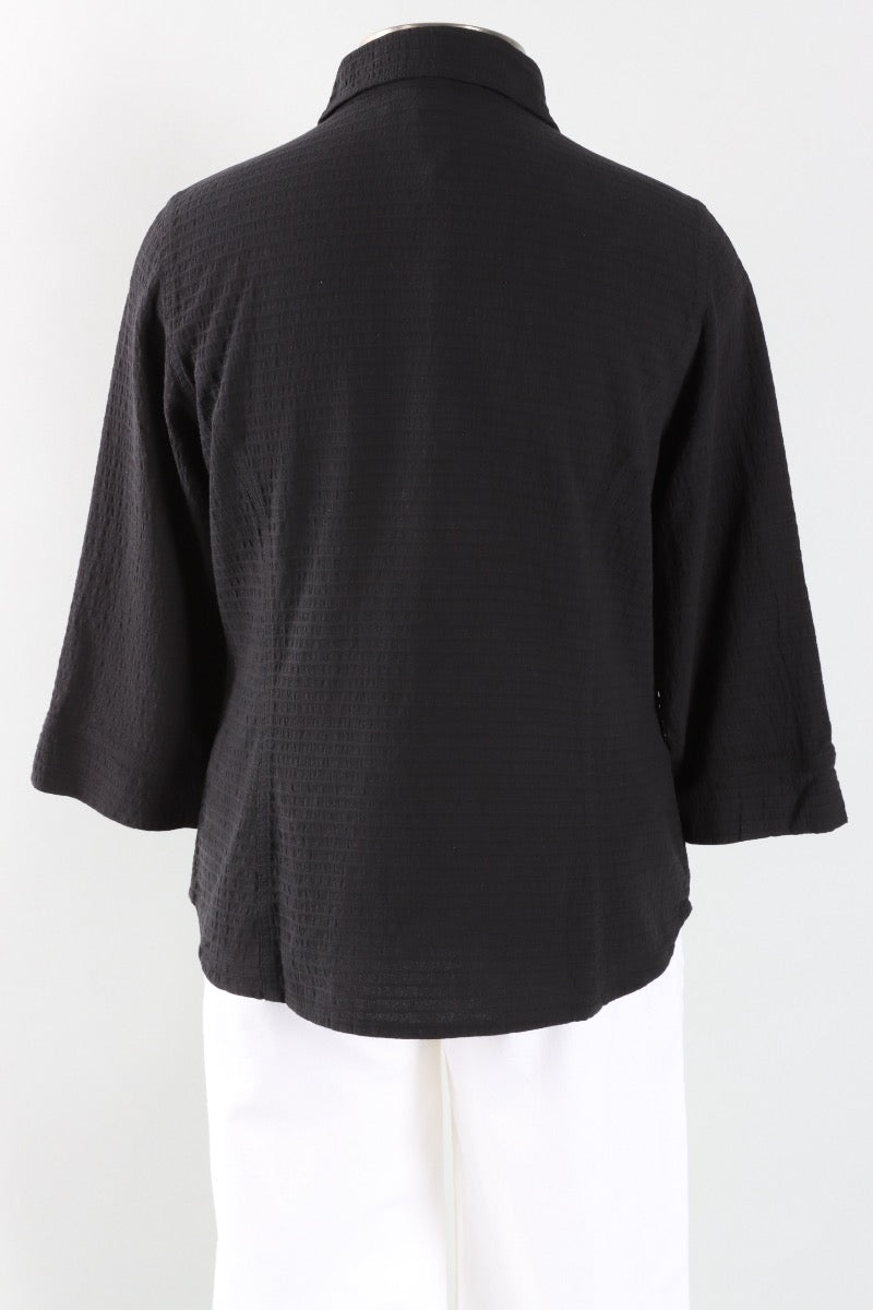 3/4 Sleeve Blouse - Black