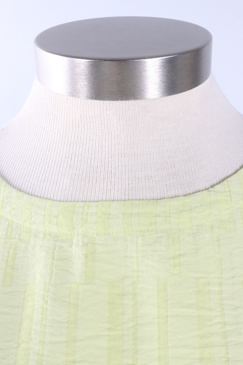 Pleat Pullover - Aloe Jacquard