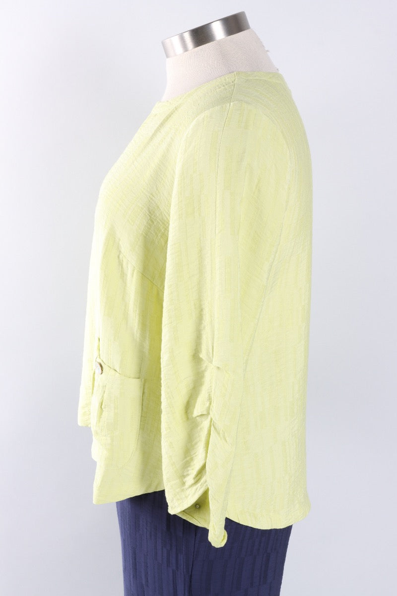 Pleat Pullover - Aloe Jacquard