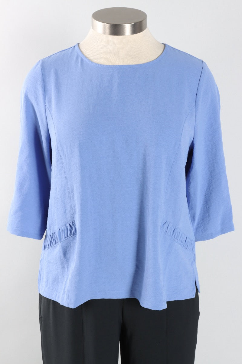Perfect Shirred Pullover - Bluebell