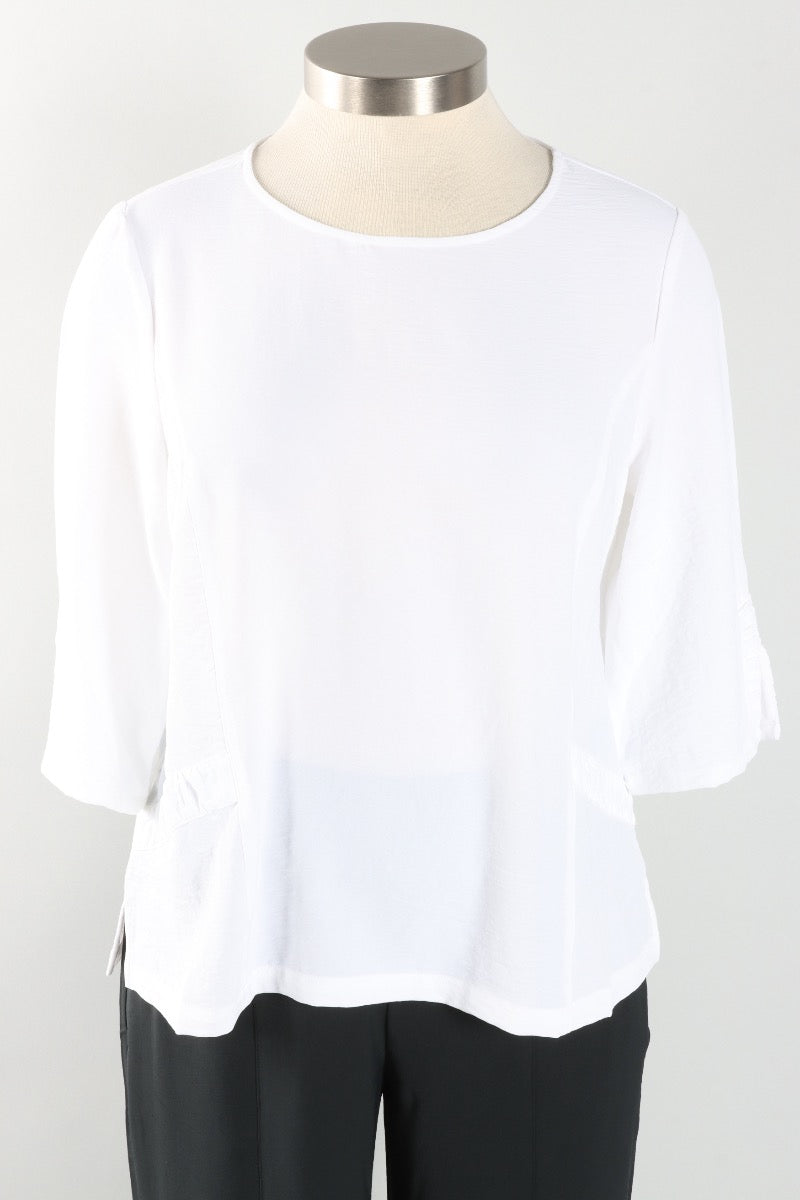 Perfect Shirred Pullover - White