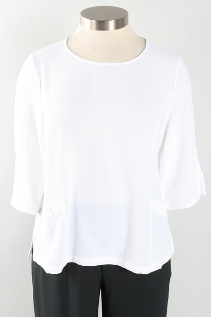 Perfect Shirred Pullover - White