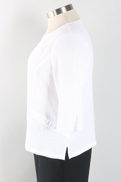 Perfect Shirred Pullover - White