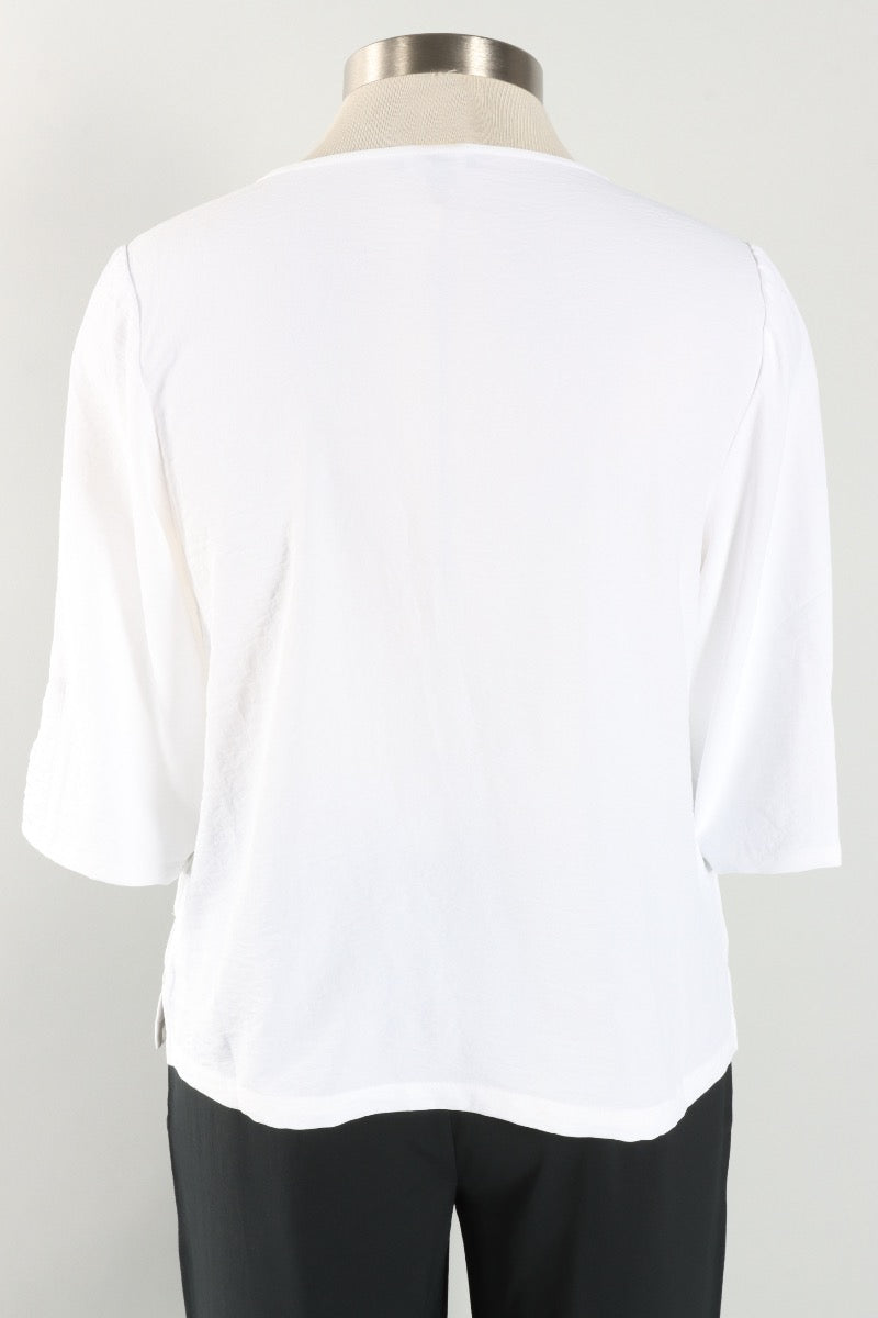 Perfect Shirred Pullover - White