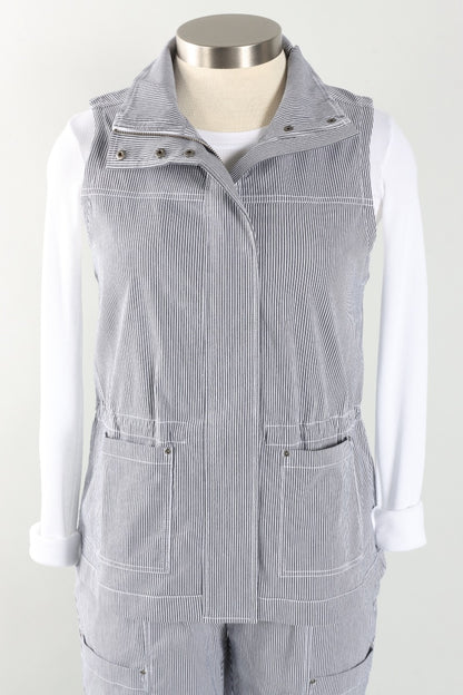 Layering Vest - Navy Stripe
