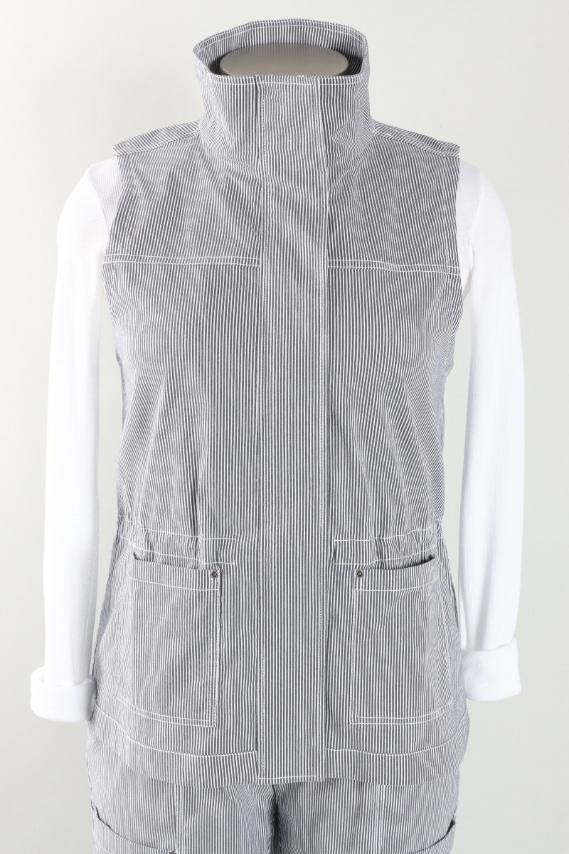 Layering Vest - Navy Stripe