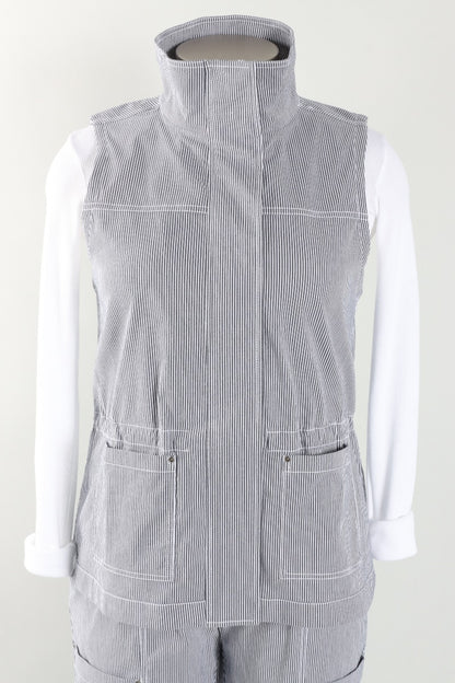 Layering Vest - Navy Stripe