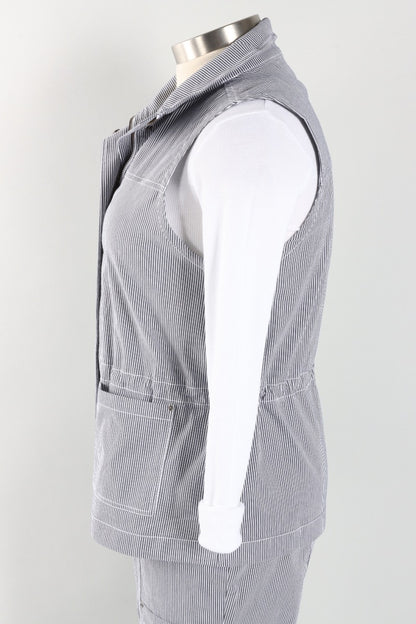 Layering Vest - Navy Stripe