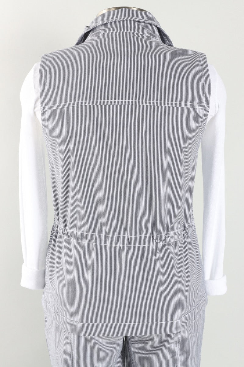 Layering Vest - Navy Stripe