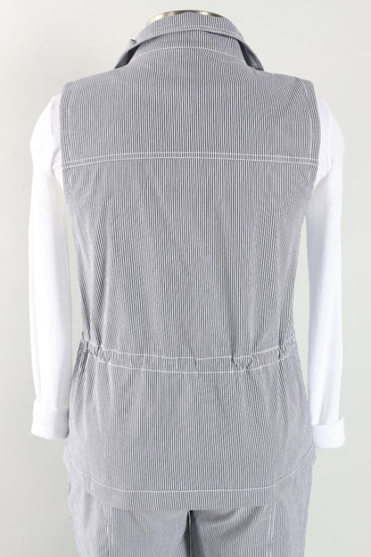Layering Vest - Navy Stripe