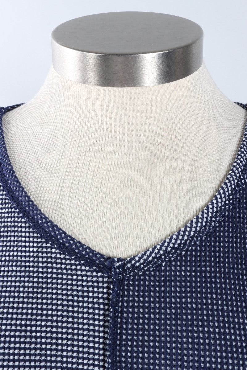 Snap Sleeve Tee - Navy