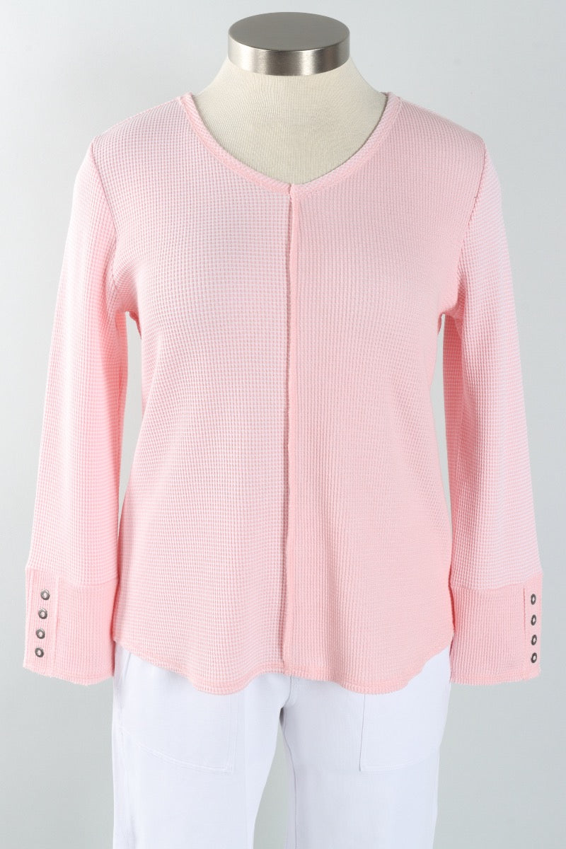 Snap Sleeve Tee - Blush