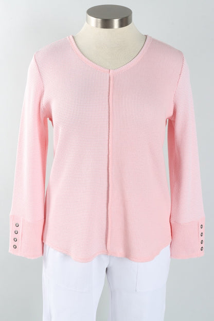 Snap Sleeve Tee - Blush