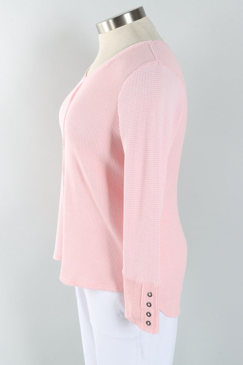 Snap Sleeve Tee - Blush