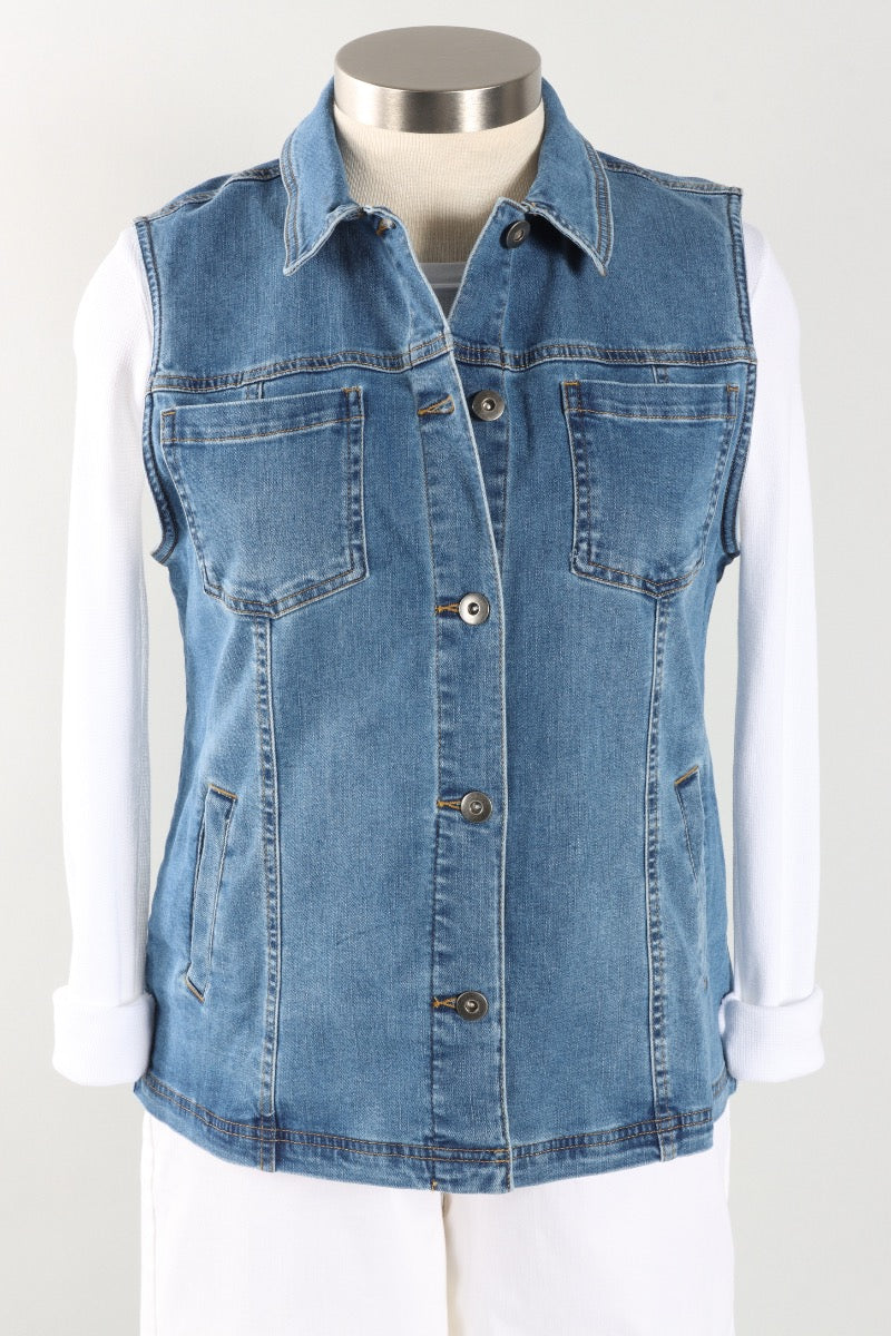 Denim Vest - Medium Denim
