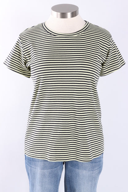 Fawbush's Only! Short Sleeve Stripe Crew - Sunny