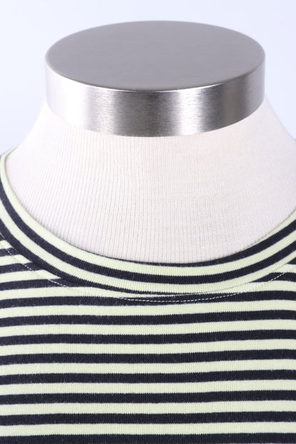 Fawbush's Only! Short Sleeve Stripe Crew Plus - Sunny