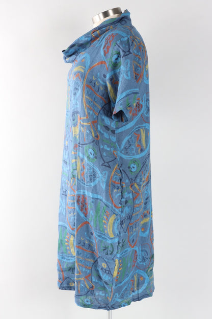 Cowl Dress - Blue