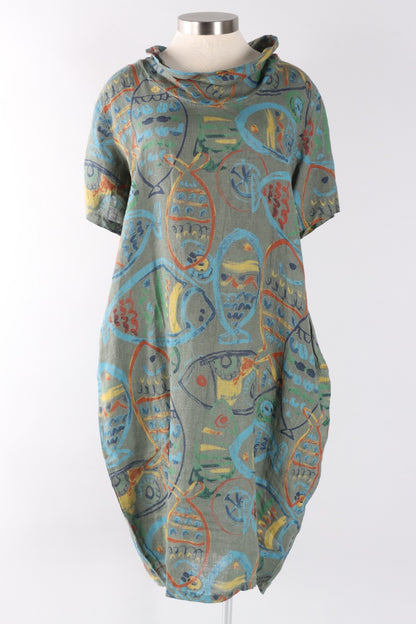 Cowl Dress - Olive