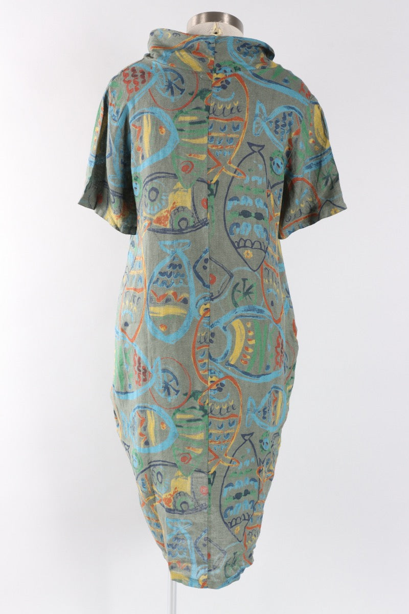 Cowl Dress - Olive