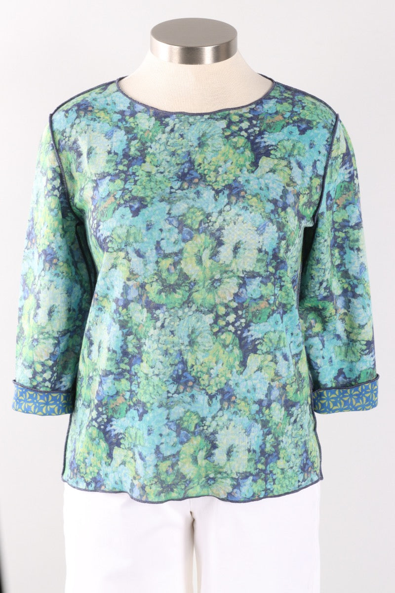 Reversible Crew Neck - Blue & Green