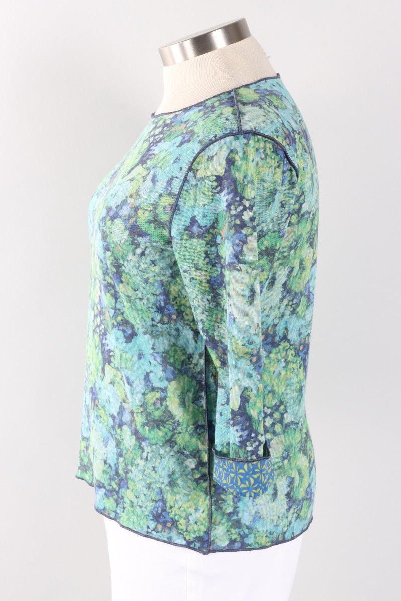 Reversible Crew Neck - Blue & Green
