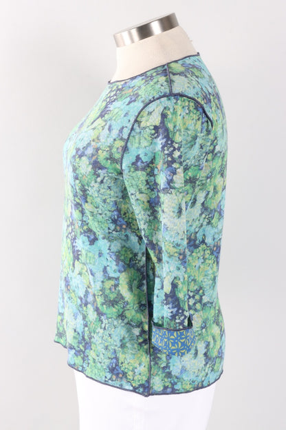 Reversible Crew Neck - Blue & Green
