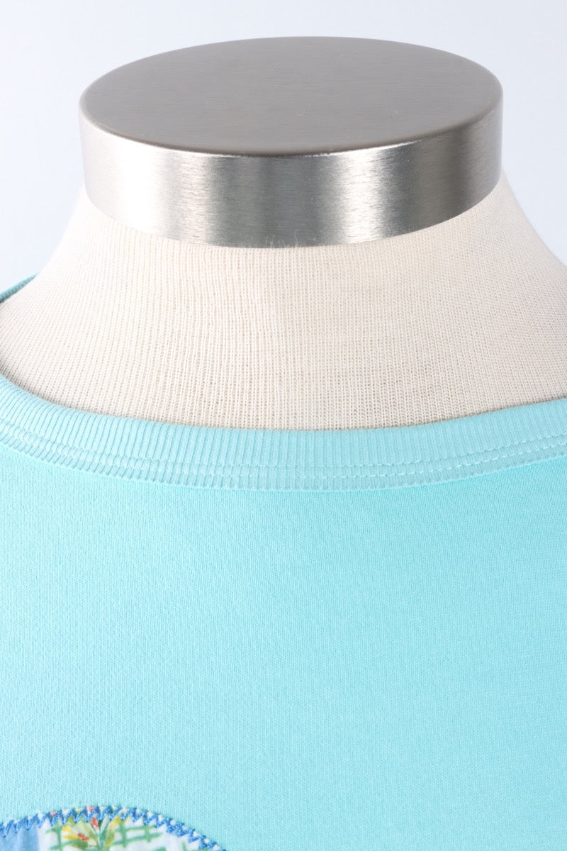 Love Patch Pullover - Aqua