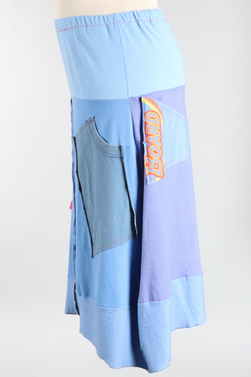 Big Flower Skirt - Blues #1