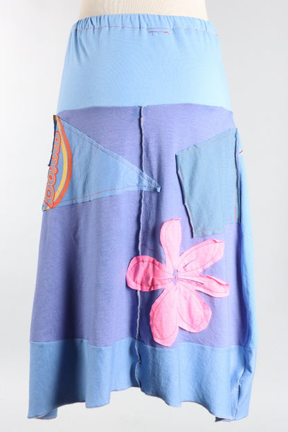 Big Flower Skirt - Blues #1