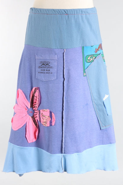 Big Flower Skirt - Blues #2