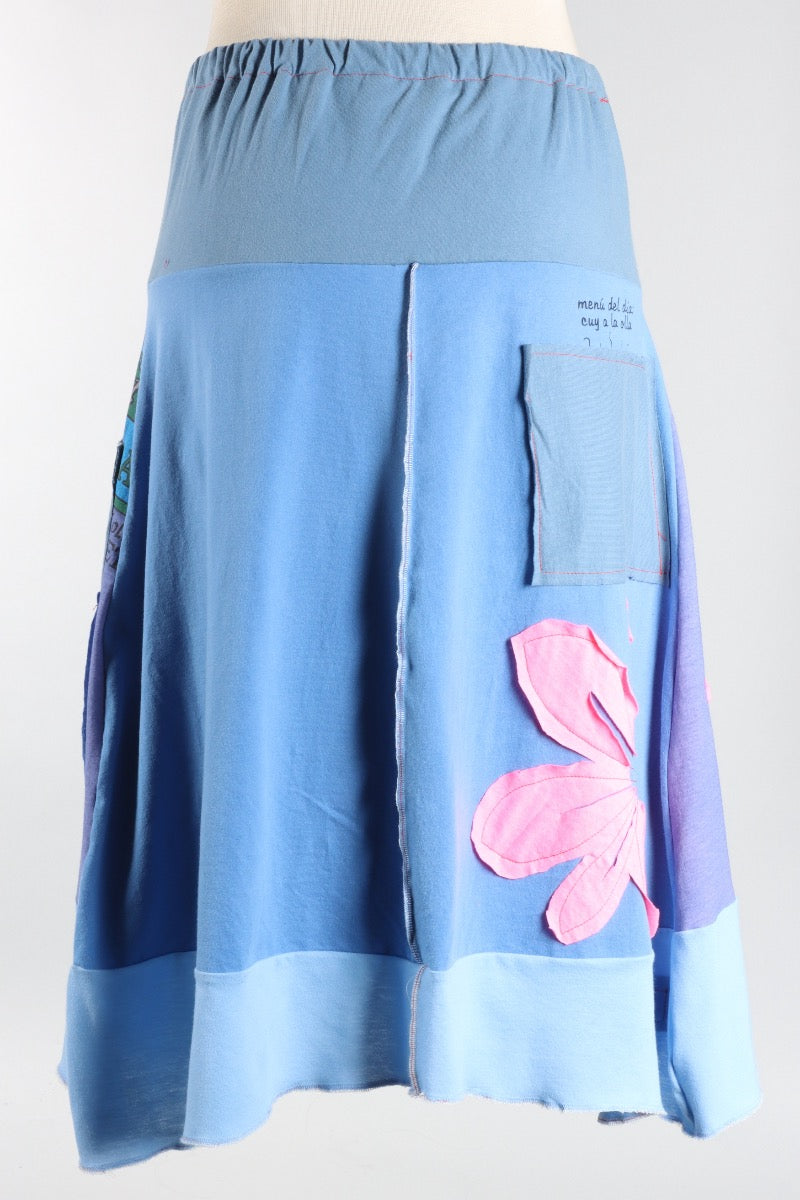 Big Flower Skirt - Blues #2