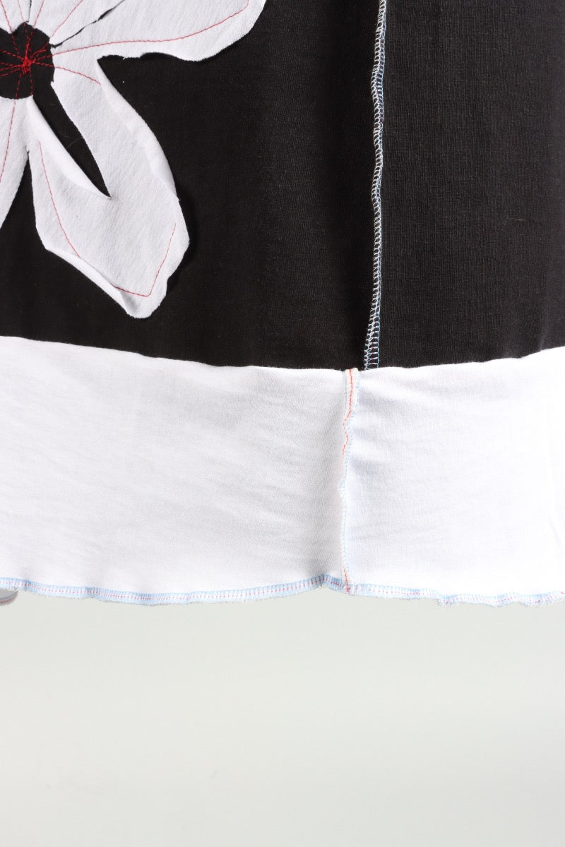 Big Flower Skirt - Black #3