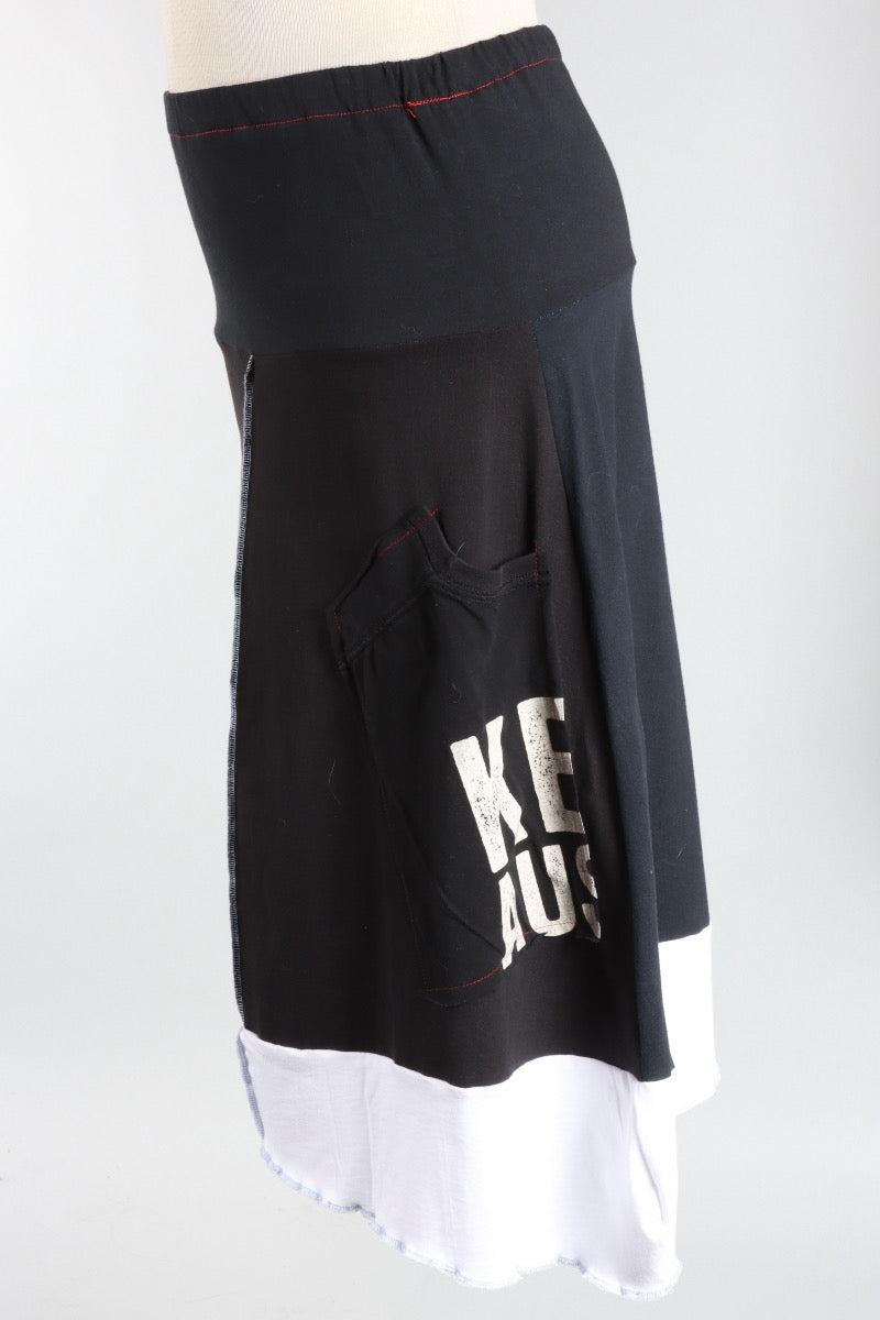 Big Flower Skirt - Black #3