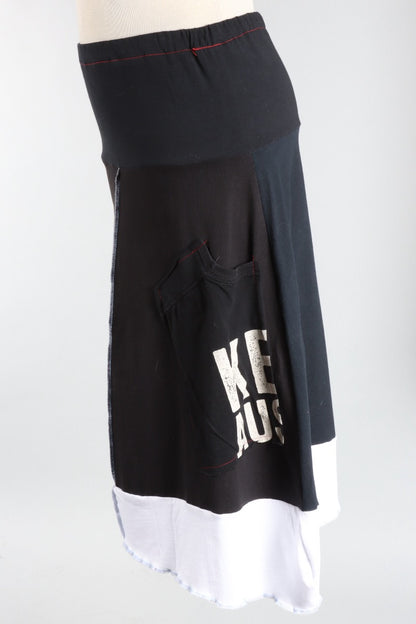 Big Flower Skirt - Black #3