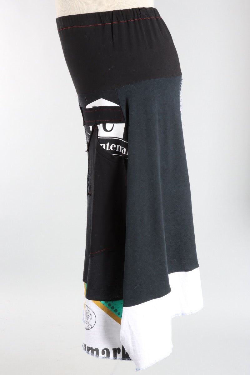 Big Flower Skirt - Black #4